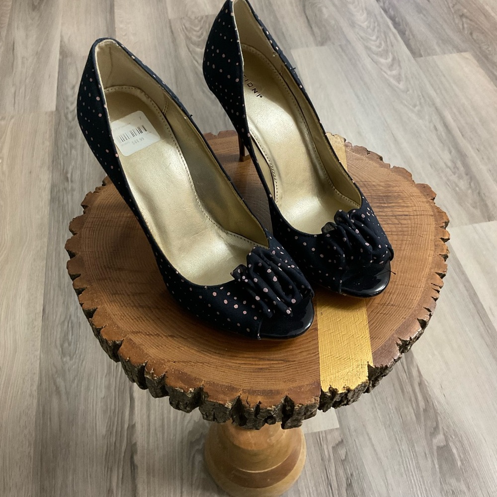 Elegant Black Peep-Toe Heels